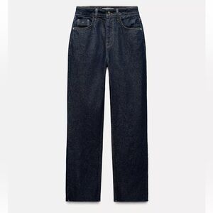 ZARA Z1975 DENIM STRAIGHT CUT JEANS WITH A HIGH WAIST